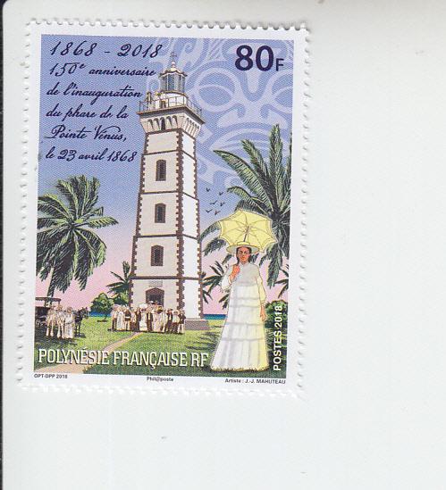 2018 Fr Polynesia Point Venus Lighthouse (Scott 1209) MNH