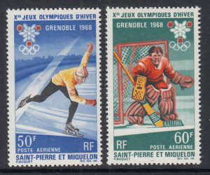 St Pierre andMiquelon C37-C38 Winter Olympics MNH 
