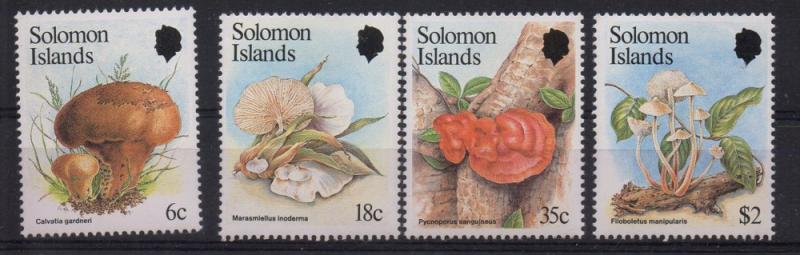 Solomon Islands Sc 515-18 Mushrooms stamp set mint NH