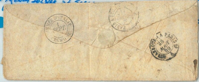 71688 - FRANCE - COVER from 2nd INDEPENDENCE WAR 1859 Arme dItalie-Cremone