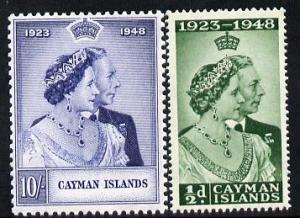 Cayman Islands 1948 KG6 Royal Silver Wedding set of 2 unm...