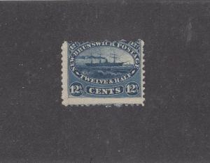 NEW BRUNSWICK REF# KM38 # 10 F-MH 12 1/2cts STEAMSHIP BLUE CAT VALUE $60