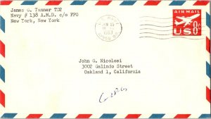 United States Fleet Post Office 8c Jet Airliner Air Envelope 1963 U.S. Navy, ...