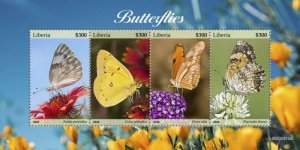 Liberia - 2020 Butterflies, Julia, Pearl - 4 Stamp Sheet - LIB200510a