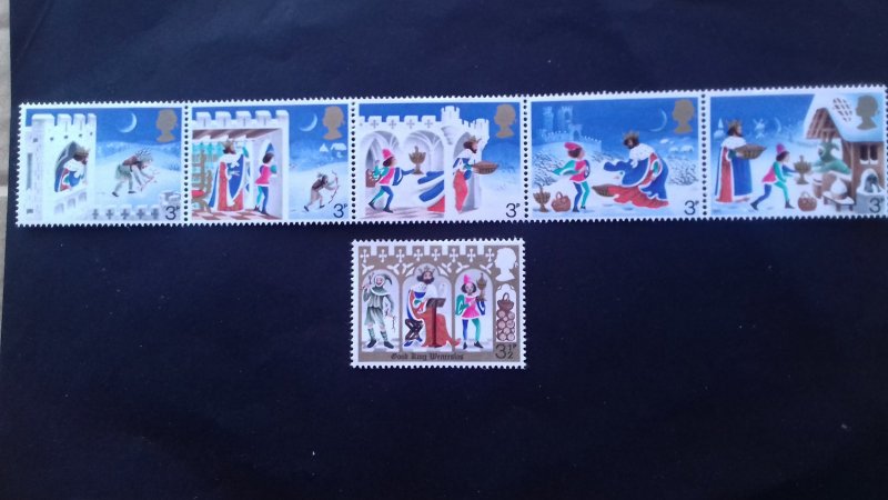 Great Britain 1973 Christmas Stamps Mint