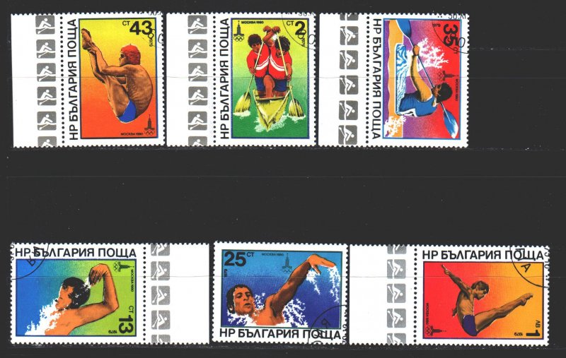 Bulgaria. 1979. 2840-45. Moscow, summer olympic games. USED.