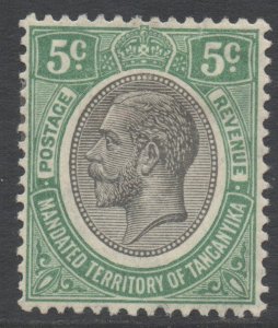 Tanganyika Scott 29 - SG93, 1927 George V 5c MH*