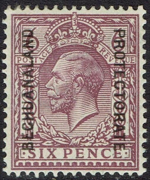 BECHUANALAND 1925 KGV 6D WMK BLOCK CYPHER