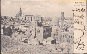 EGYPT 1906 postcard used Port Said to Capetown South Africa................53825