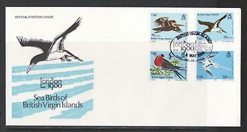 Virgin Is Scott cat. 385-388. Birds & Pelican issue. First day cover