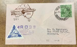 1937 AUSTRALIA rocket Mail Cover EZ9 C1 only 400 made