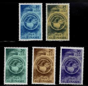 Suriname Scott B152-156 MH*  Semi-Postal stamp set