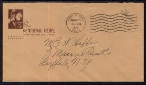 US Kenmark Hotel,Denver,CO 1943 Cover