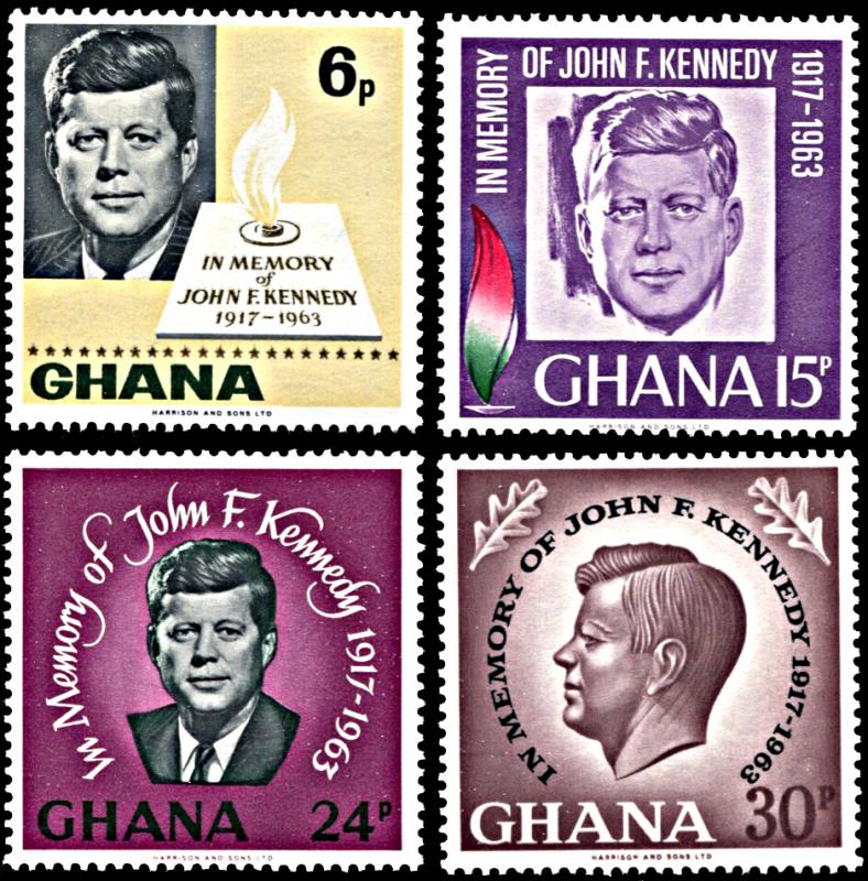 Ghana 236-239, MNH, John F. Kennedy Memorial