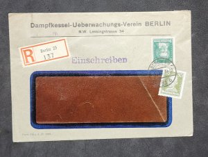 WWII WW2 German Deutsches Reich Germany Registered Cover envelope BERLIN 1927