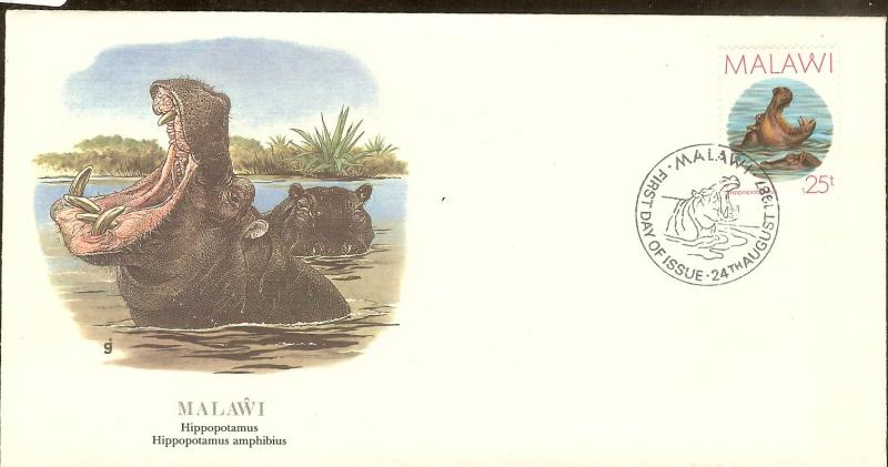 Malawi FDC SC# 503 Hippopotamus L60