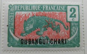 1922 France Africa French Colony UBUNGU-SHARI 2c MH* A4P11F118-