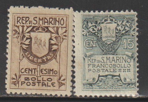 San Marino   SC  78-9  Mint  Hinged