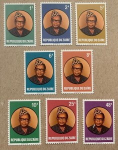 Zaire 1978 President Mobutu, MNH. Scott 883-890, CV $2.70