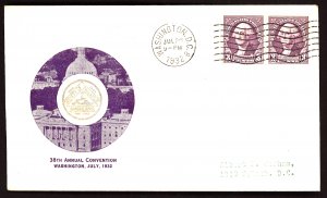 U.S. #720B USED ON COVER 