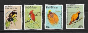 PAPUA NEW GUINEA - 1970 BIRDS OF PARADISE - SCOTT 301 TO 304 - MNH