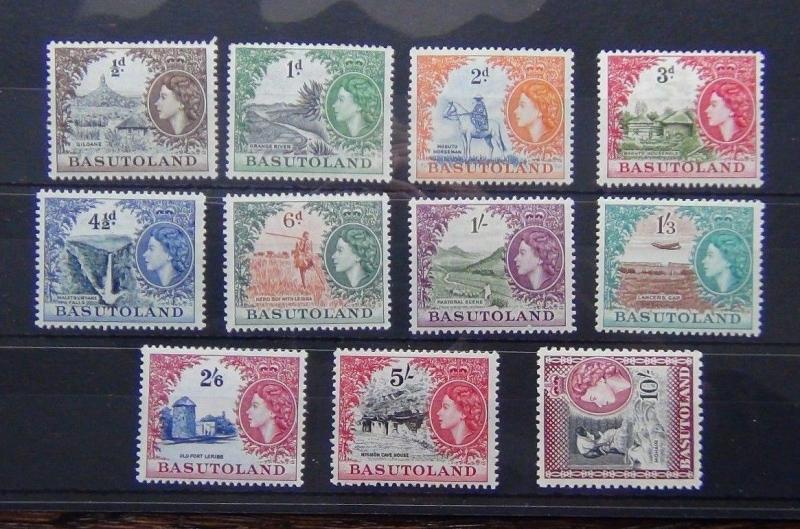 Basutoland 1954-58 set to 10s MNH SG43 - SG53