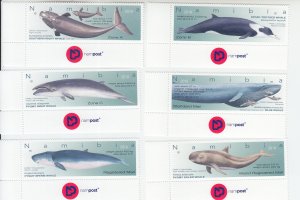 2019 Namibia Whales (6) (Scott 1379-84) MNH