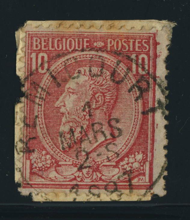 BELGIQUE BELGIUM - OBLITÉRATION RONDE REMICOURT SUR COB 46 -1887