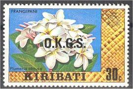 KIRIBATI 30 CENT OFFICIAL FLOWER  ON WATERMARKED PAPER R!