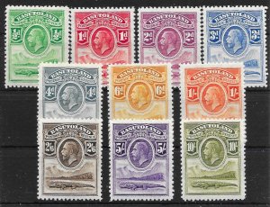 BASUTOLAND SG1/10 1933 DEFINITIVE SET MTD MINT (j)