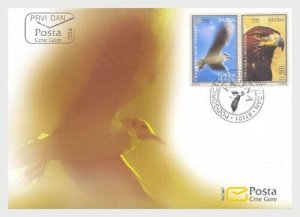 2007 MONTENEGRO - GREY GULL & GREY EAGLE SET  ON FIRST DAY COVER 