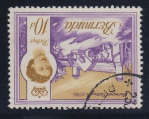 Bermuda, SG 197w, used Watermark Crown to Right of CA variety