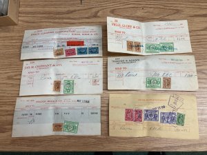 KAPPYSTAMPS  1933 STOCK TRANSFER RECEIPTS LOT OF 6  A258