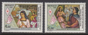 Monaco 1643-4 Monegasque Red Cross mnh