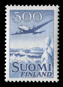 Finland #C4 Cat$35, 1958 300m blue, never hinged