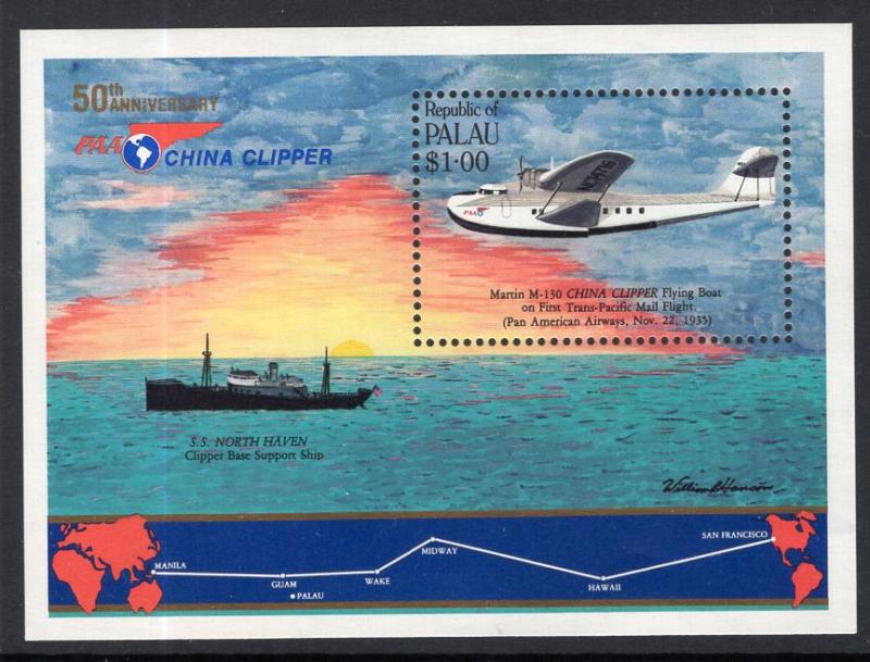 Palau 94 Airplane Souvenir Sheet MNH VF