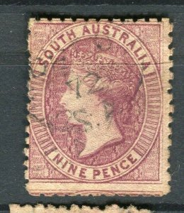 AUSTRALIA; SOUTH AUSTRALIA 1860s classic QV issue used Shade of 9d. value 