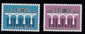 Iceland # 588-589, Europa, Mint NH, 1/2 Cat.