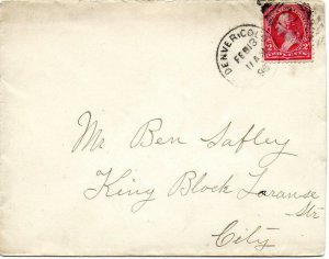 US Cover -  1895  2 cts Bureau Issue T I w/ Denver,Colorado CDS - US 2925