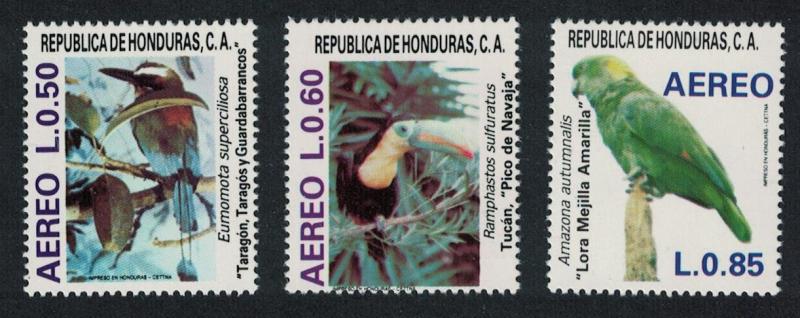 Honduras Motmot Toucan Amazon Birds 3v SG#1067-1069