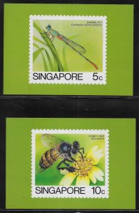 Singapore 453-64 Insects Maxi Cards from AMERIPEX '86 show