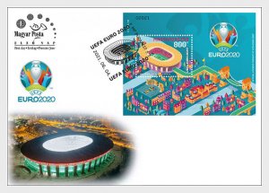 Hungary 2021 FDC Souvenir Sheet Stamps Sport Football Soccer Championship