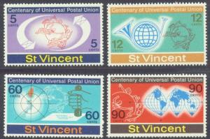 ST.VINCENT  375-78 MNH 1974 UPU CENTENARY