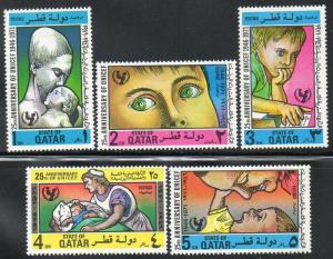 Qatar  Scott  267-271  Mint  Short set