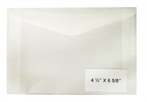 100 count - Glassine Envelopes #8 - ACID FREE - size 4 1/2 x 6 5/8  