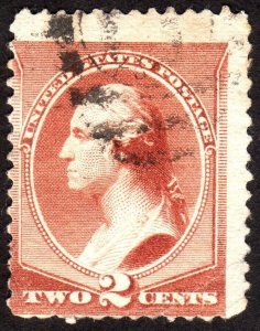 1883, US 2c, Washington, Used, Sc 210