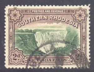 Southern Rhodesia Scott 37b - SG35, 1935 Victoria Falls 2d Perf 12.1/2 used