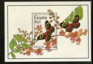 Guyana 1990 Butterflies Moth Insect Sc 2344 M/s MNH # 5524