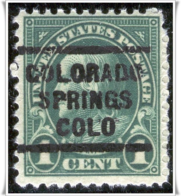 SC#632 1¢ Franklin Precancel: Colorado Springs, CO (1927) Unused OG