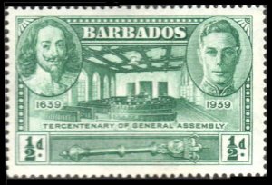 Barbados  #202  Mint H CV $2.15